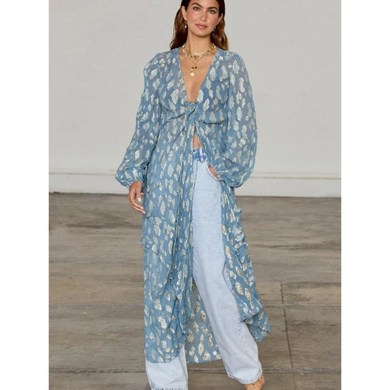 Young Ideas/Henmores - Lottie Wrap Dress - Blue - 8