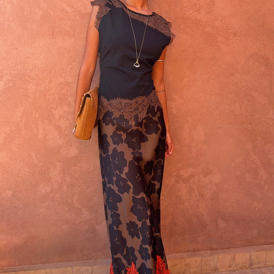 Young Ideas & Henmores -Maeva Jaden Floral Skirt -Brown -8