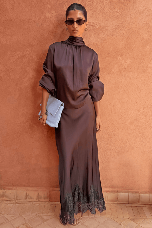 Young Ideas & Henmores -Maeva Skirt -Chocolate -8