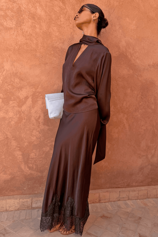 Young Ideas & Henmores -Maeva Skirt -Chocolate -8