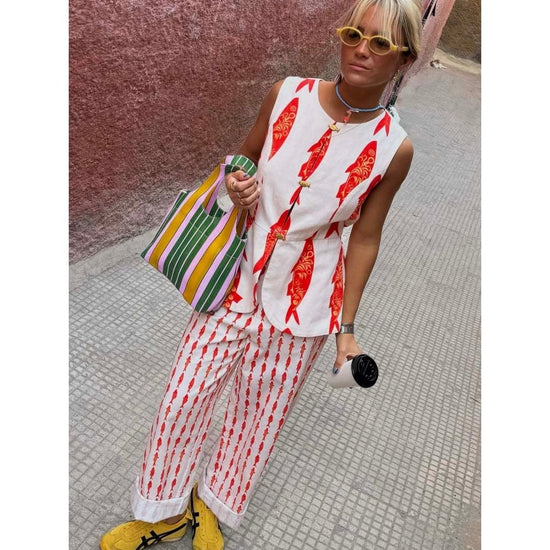 Young Ideas/Henmores - Marina Sol Waistcoat - White - 8