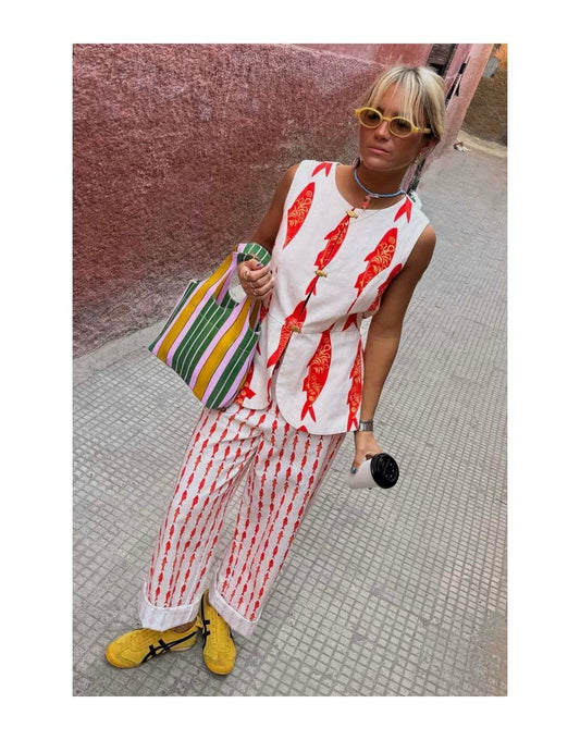 Young Ideas/Henmores - Marina Sol Waistcoat - White - 8