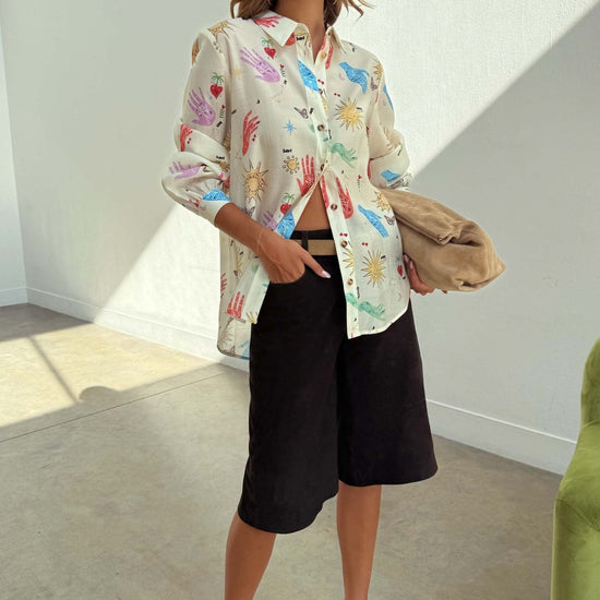 Young Ideas & Henmores -Marley Celestial Shirt -Cream Multi -6