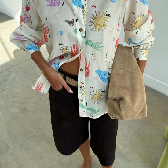 Young Ideas & Henmores -Marley Celestial Shirt -Cream Multi -6