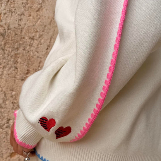 Young Ideas & Henmores -Martha Celestial Cardigan -Cream Multi -XS