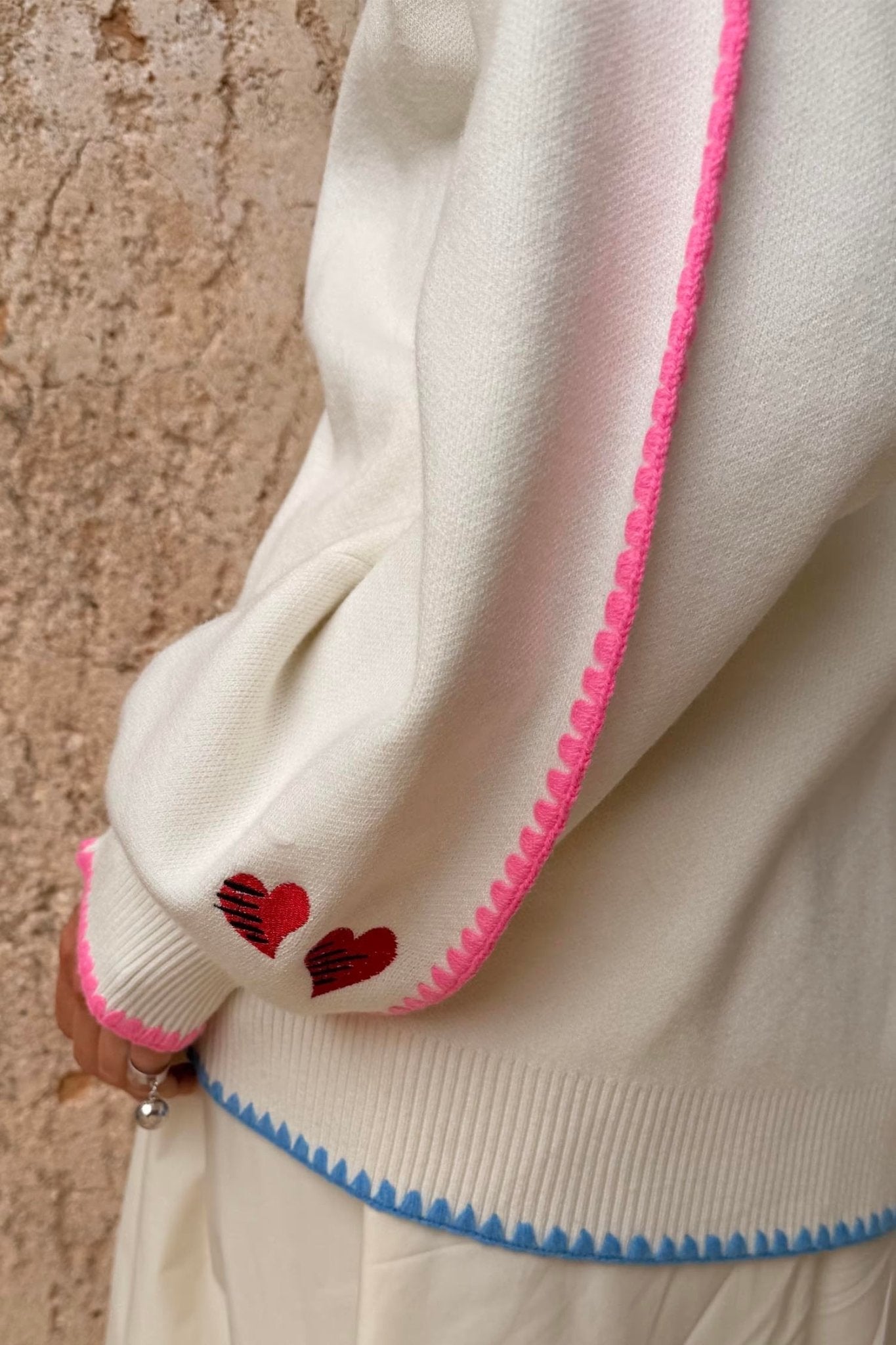 Young Ideas & Henmores -Martha Celestial Cardigan -Cream Multi -XS