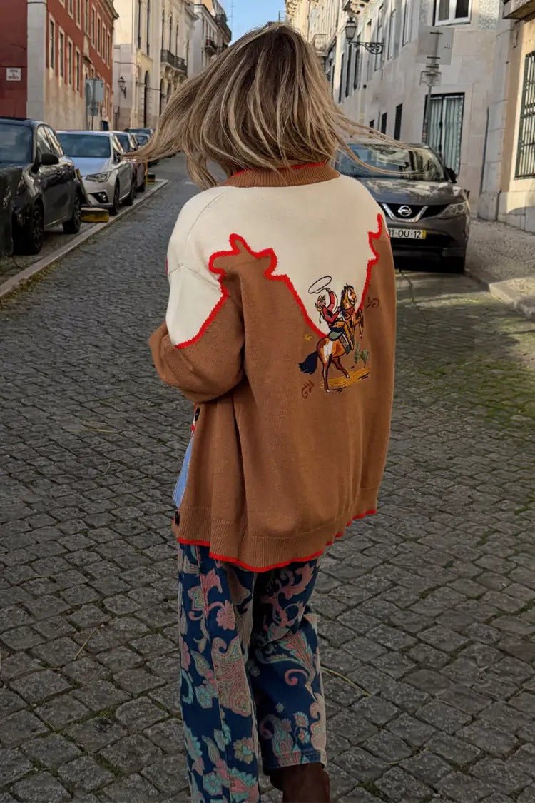 Young Ideas/Henmores - Martha Cowgirl Cardigan - Brown - XS