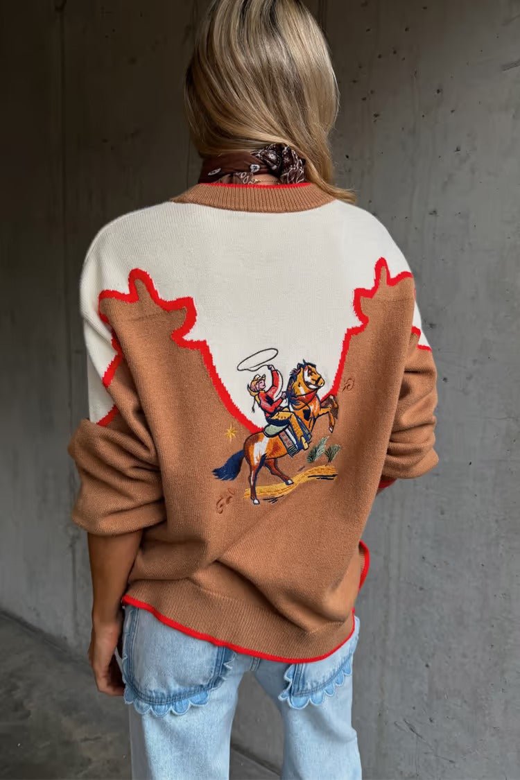 Young Ideas/Henmores - Martha Cowgirl Cardigan - Brown - XS