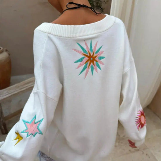 Young Ideas & Henmores - Martha Dreamer Cardigan - Cream Multi - XS