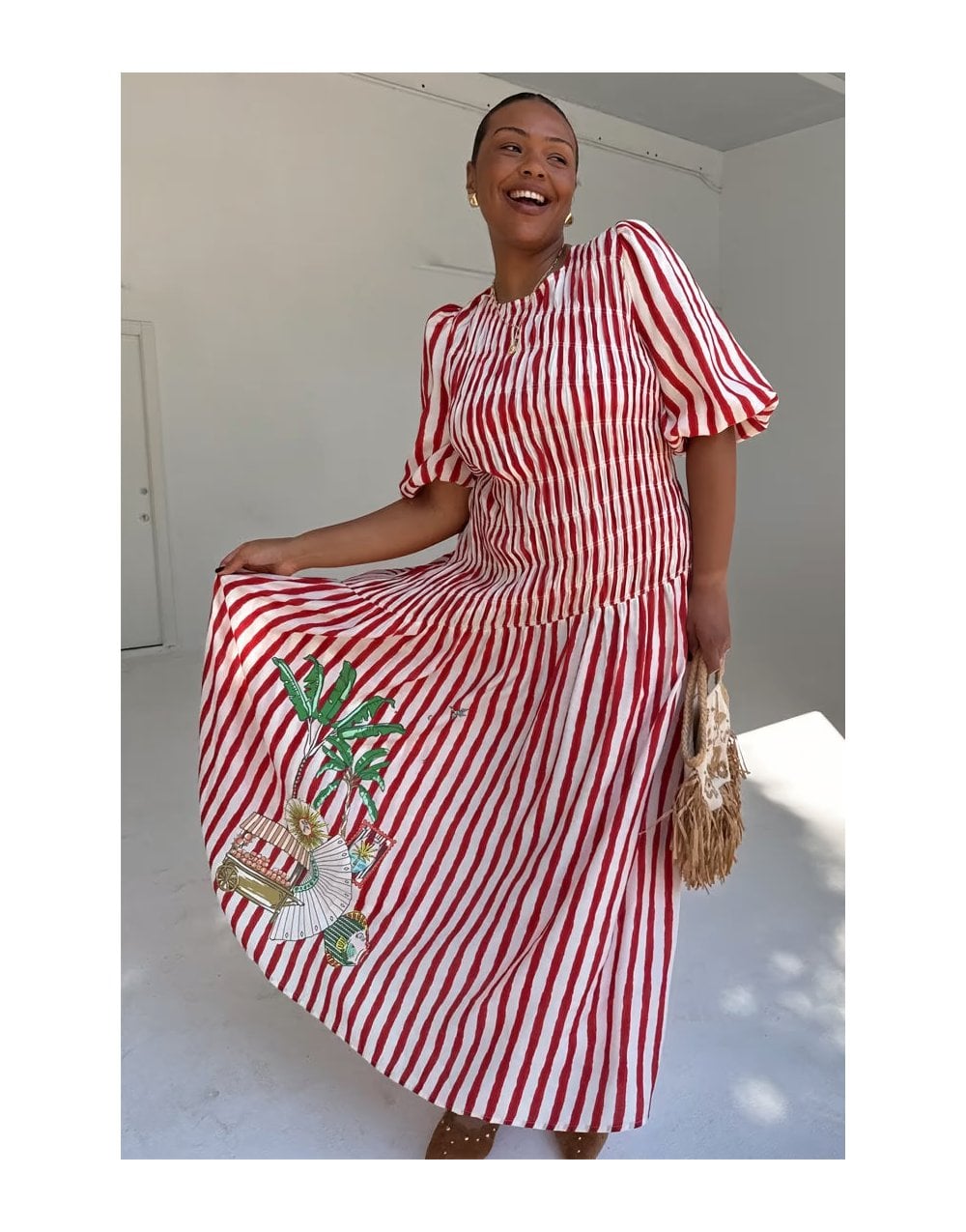 Young Ideas/Henmores - Nara Stripe Dress - red - 8