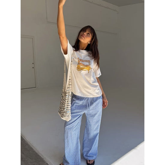 Young Ideas/Henmores - Orange Cart T-Shirt - White - XS