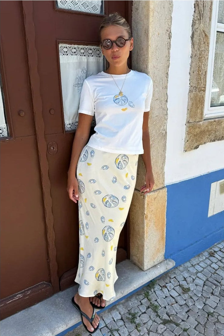 Young Ideas/Henmores - Oyster Dorris Skirt - Off White Multi - 8