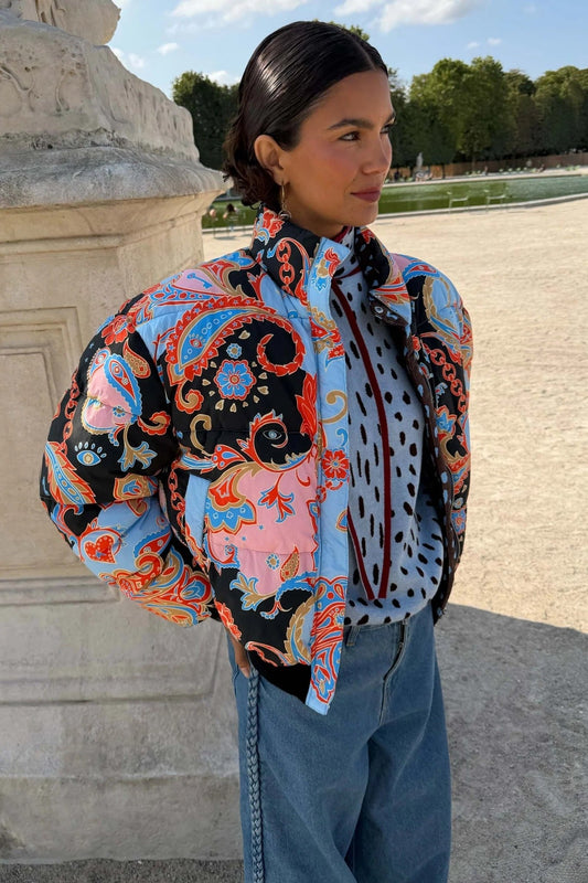 Young Ideas & Henmores -Paisley Reversible Padded Jacket -Multi -XS