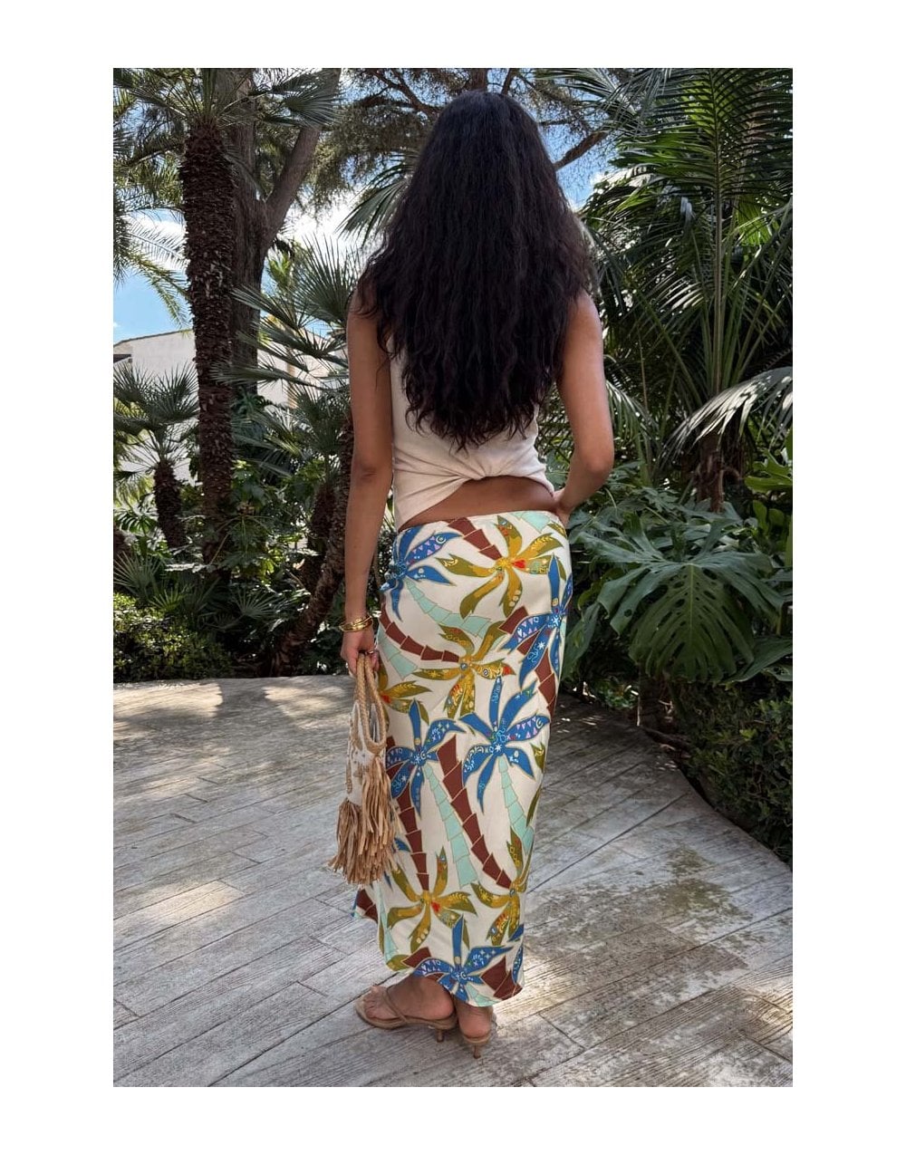 Young Ideas/Henmores - Palm Dorris Skirt - Blue - 8