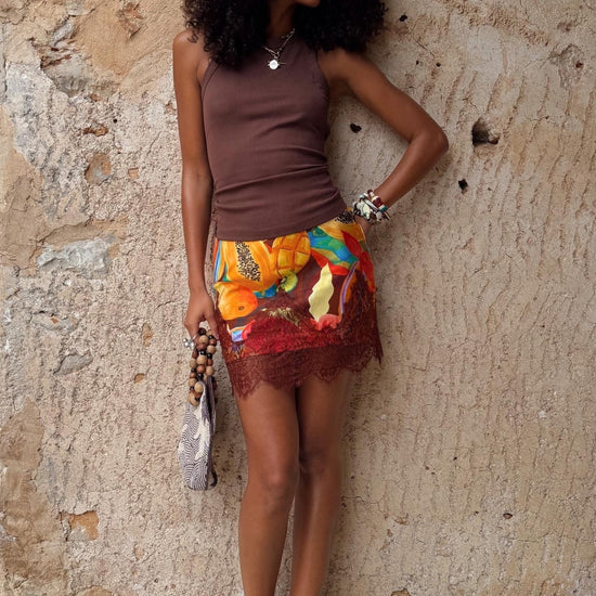 Young Ideas & Henmores -Rib Tank Top -Chocolate -XS
