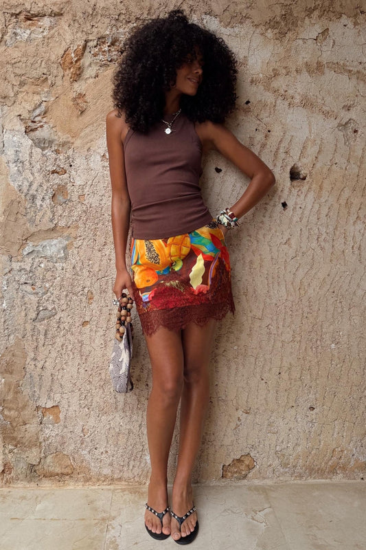 Young Ideas & Henmores -Rib Tank Top -Chocolate -XS