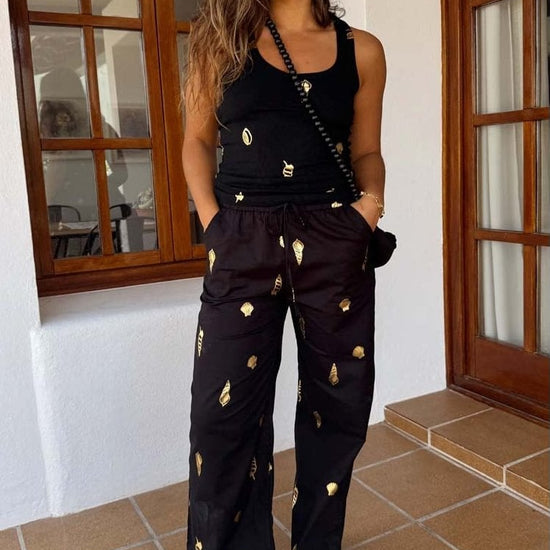 Young Ideas/Henmores - Shell Elissa Trousers - Black - 8