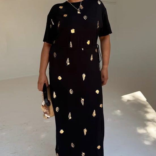 Young Ideas/Henmores - Shell Leia Midi Dress - Black - XS