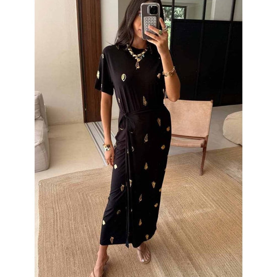 Young Ideas/Henmores - Shell Leia Midi Dress - Black - XS