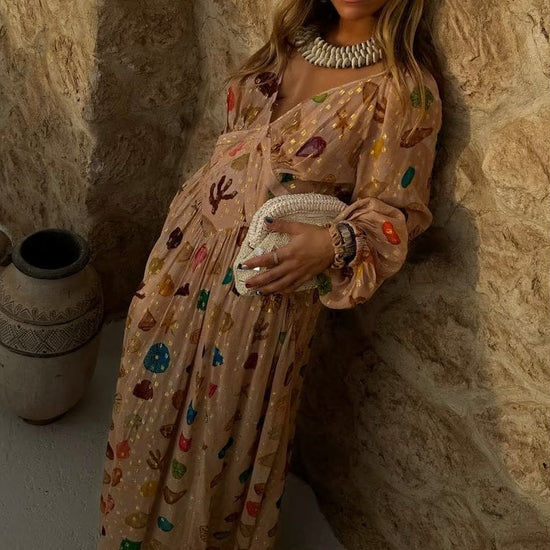 Young Ideas/Henmores - Shell Reign Dress - Cream - 8