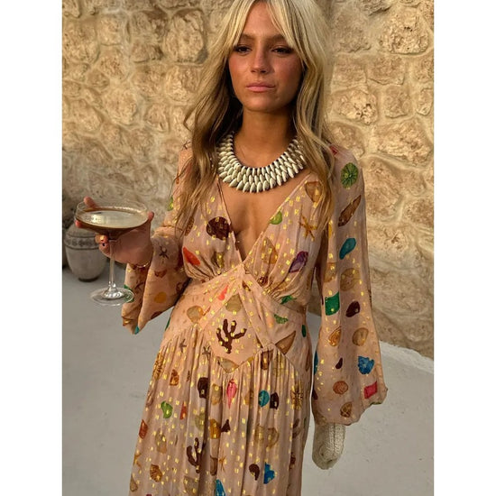 Young Ideas/Henmores - Shell Reign Dress - Cream - 8