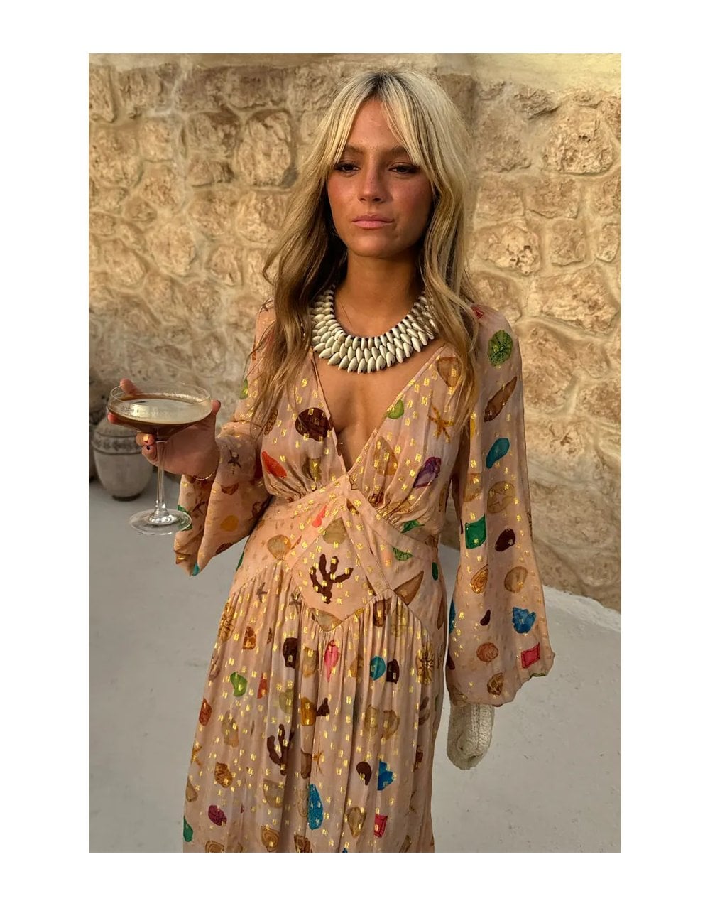 Young Ideas/Henmores - Shell Reign Dress - Cream - 8