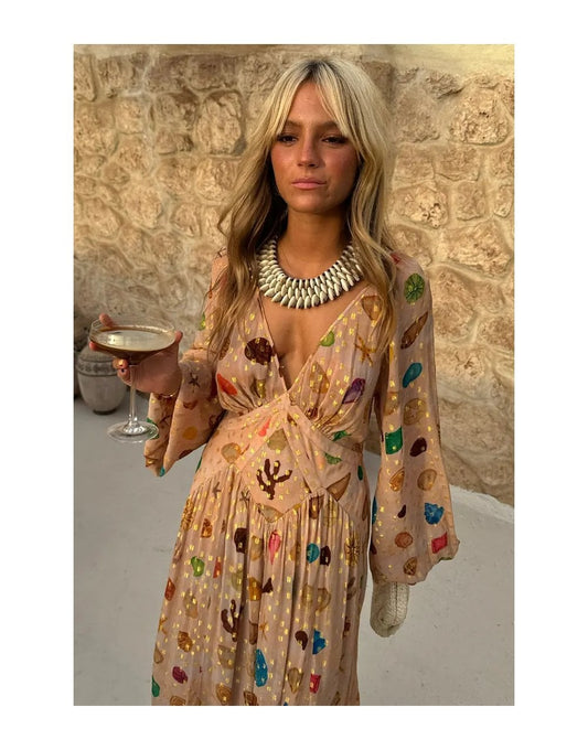 Young Ideas/Henmores - Shell Reign Dress - Cream - 8