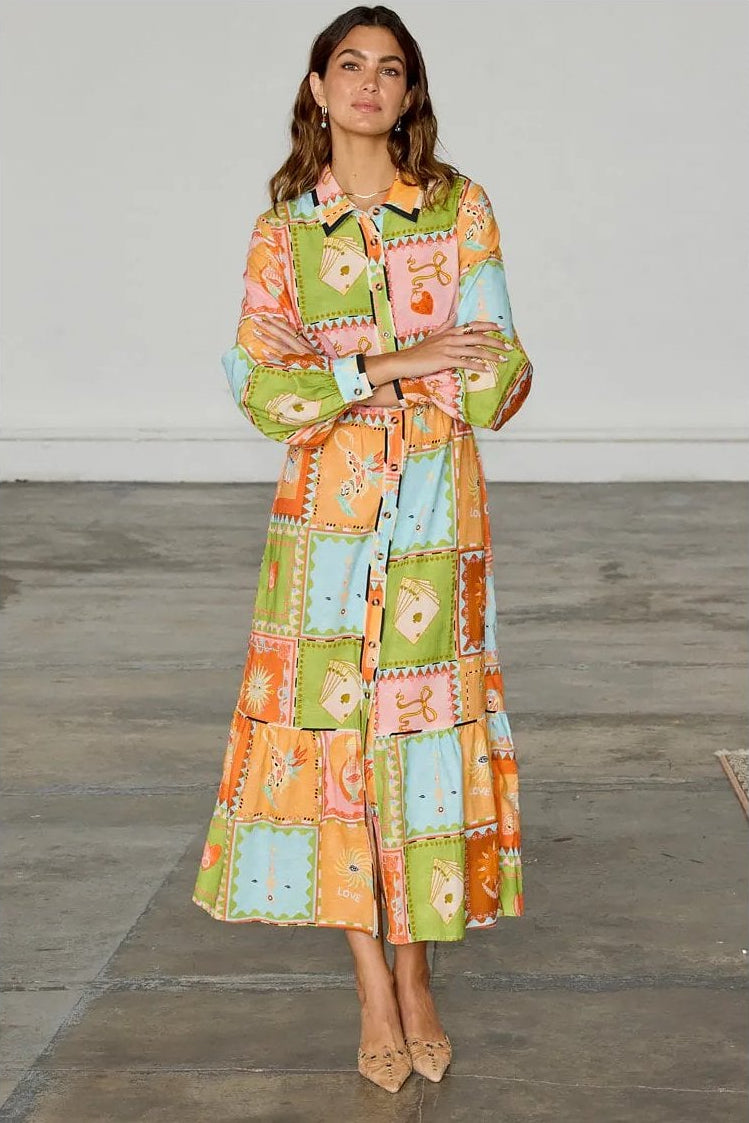 Young Ideas/Henmores - Soller Midi Dress - Multi - 8