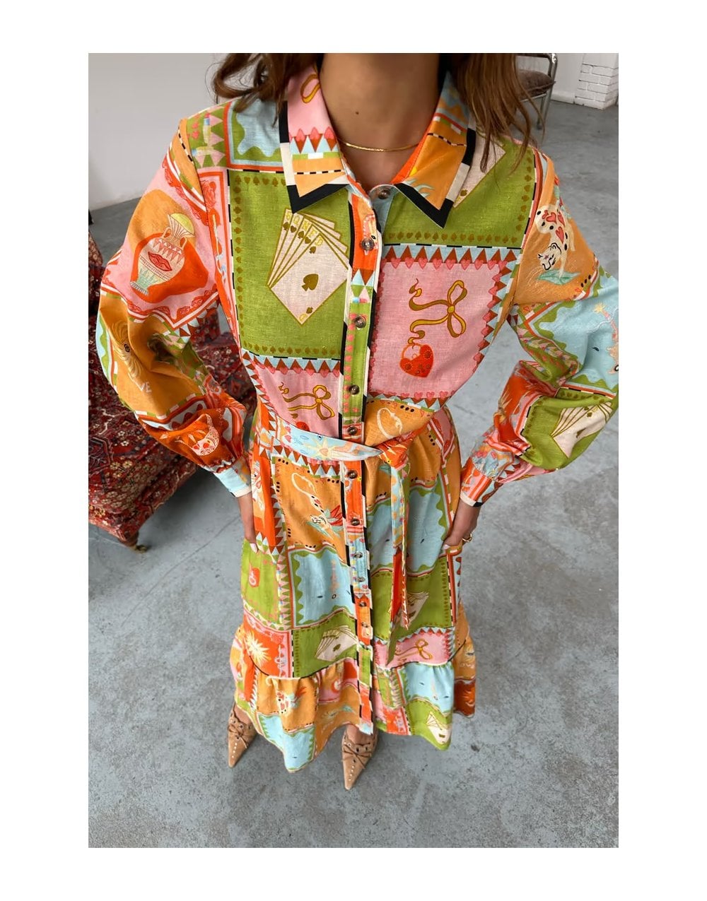 Young Ideas/Henmores - Soller Midi Dress - Multi - 8