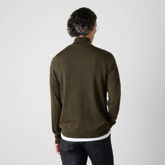 Young Ideas & Henmores -Ardmore 1/4 Zip Jumper -Khaki -M
