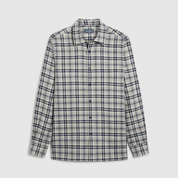 Young Ideas & Henmores -Barnham Check Shirt -Navy -M
