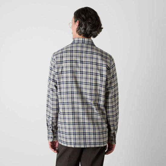 Young Ideas & Henmores -Barnham Check Shirt -Navy -M