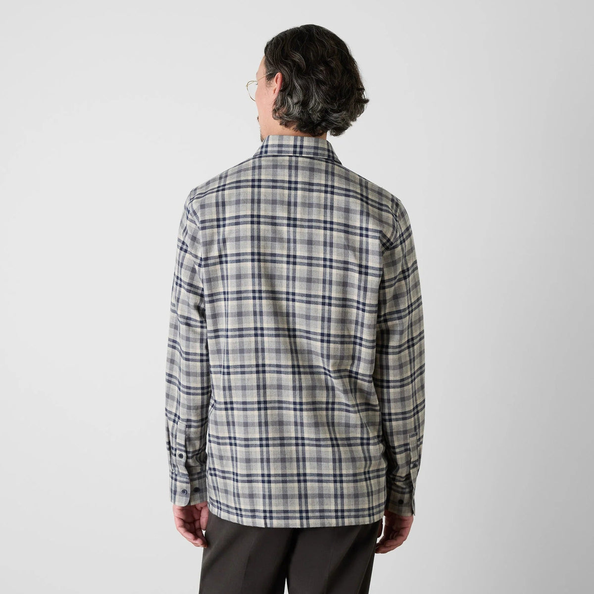 Young Ideas & Henmores -Barnham Check Shirt -Navy -M