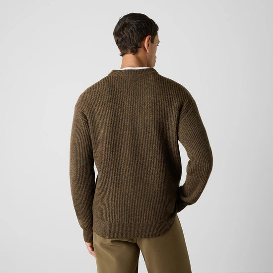 Young Ideas & Henmores -Belcarra Yak Wool Blend Crew Neck Jumper -Brown -M