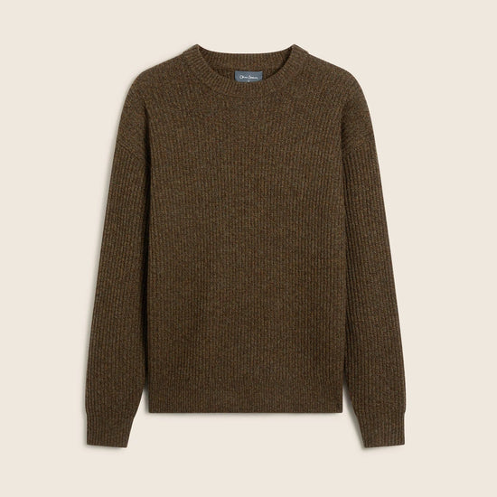 Young Ideas & Henmores -Belcarra Yak Wool Blend Crew Neck Jumper -Brown -M