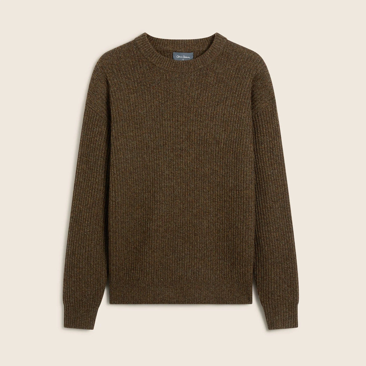 Young Ideas & Henmores -Belcarra Yak Wool Blend Crew Neck Jumper -Brown -M