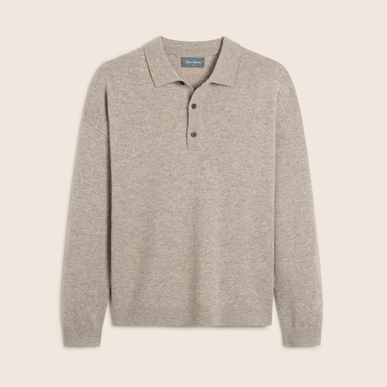 Young Ideas & Henmores -Blaney 1/4 Button Jumper -Wheat -M