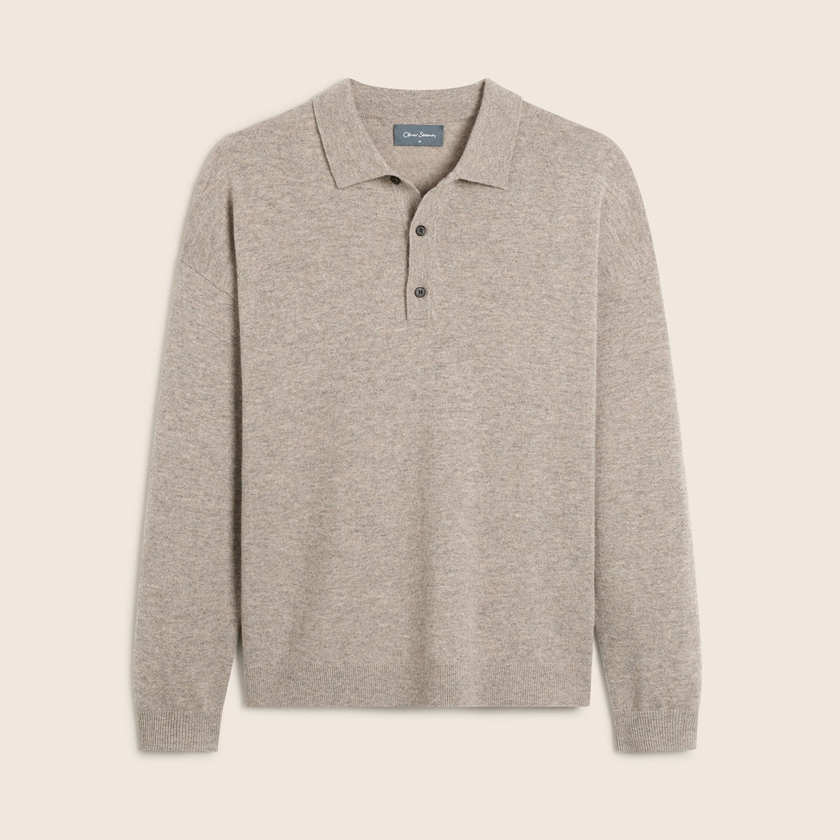 Young Ideas & Henmores -Blaney 1/4 Button Jumper -Wheat -M