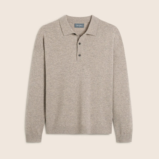 Young Ideas & Henmores -Blaney 1/4 Button Jumper -Wheat -M
