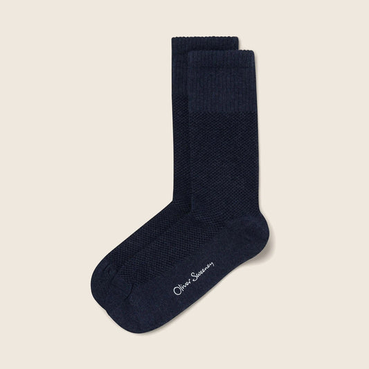 Young Ideas & Henmores -Cuba Knitted Socks -Navy -M