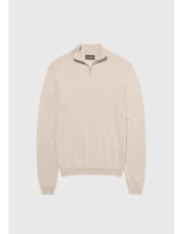 Young Ideas/Henmores - Curragh 1/4 Zip Knit - Chocolate - M