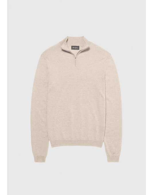 Young Ideas/Henmores - Curragh 1/4 Zip Knit - Chocolate - M