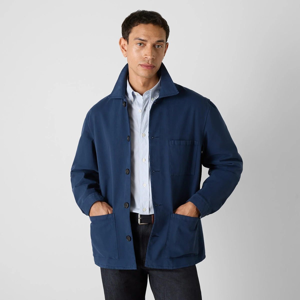 Young Ideas & Henmores -Fundura Overshirt -Navy -M