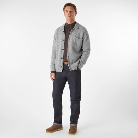 Young Ideas & Henmores -Heywood 3 Pocket Button Jumper -Charcoal -M