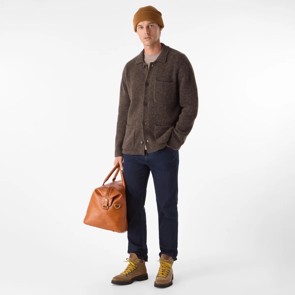 Young Ideas & Henmores -Heywood 3 Pocket Button Jumper -Navy -M
