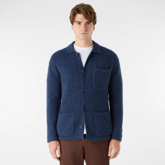 Young Ideas & Henmores -Heywood 3 Pocket Button Jumper -Navy -M