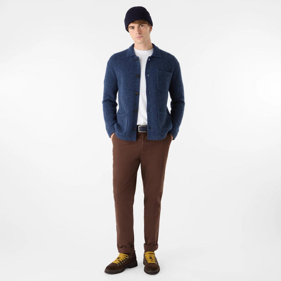 Young Ideas & Henmores -Heywood 3 Pocket Button Jumper -Navy -M
