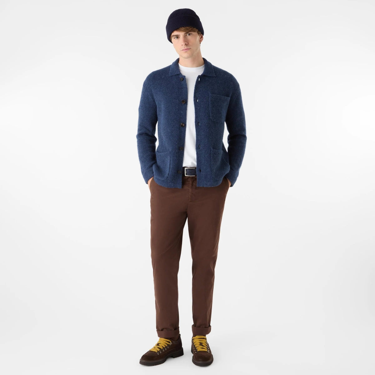 Young Ideas & Henmores -Heywood 3 Pocket Button Jumper -Navy -M