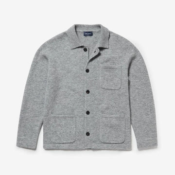 Young Ideas & Henmores -Heywood 3 Pocket Button Jumper -Charcoal -M