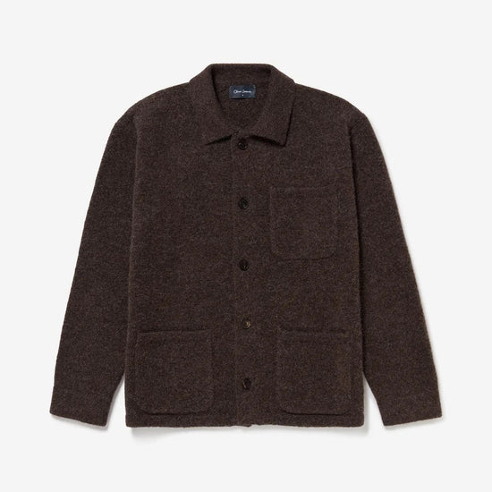 Young Ideas & Henmores -Heywood 3 Pocket Button Jumper -Chocolate -M